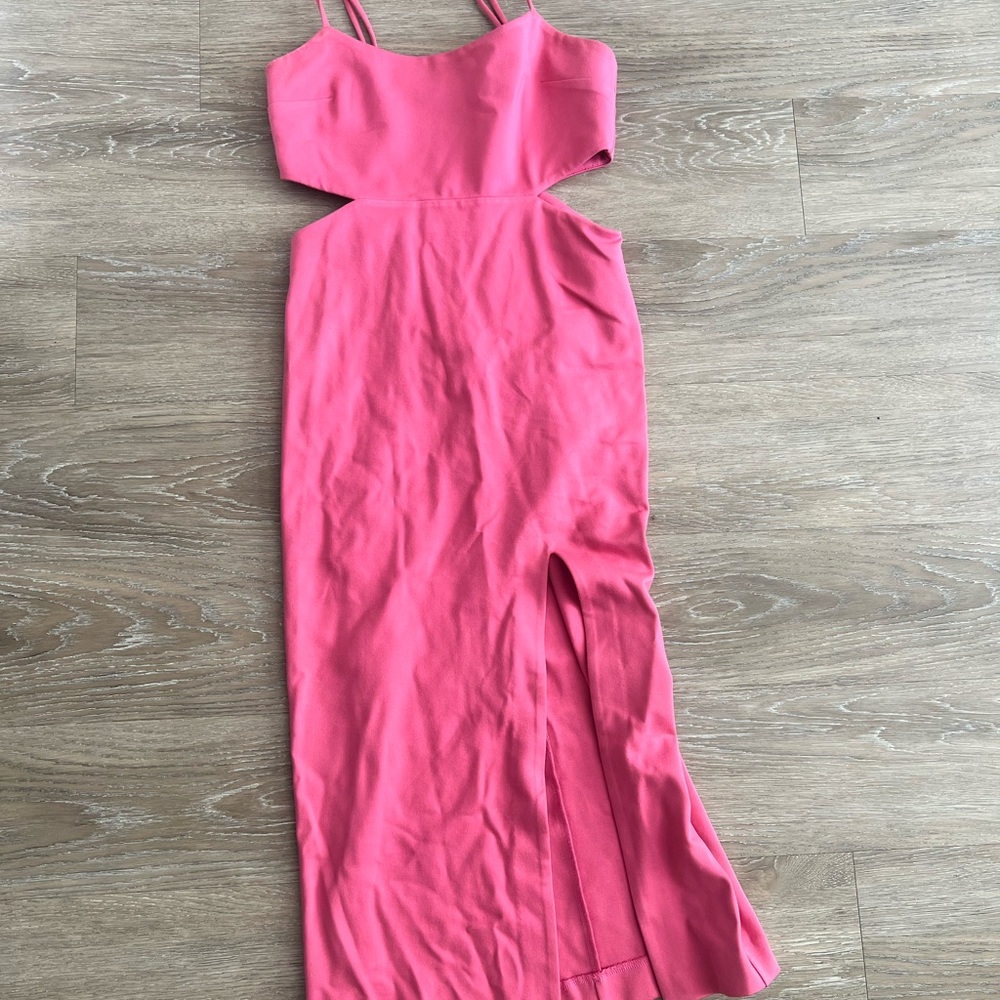 REVOLVE Pink Cutout Midi Dress - Picture 6 of 6